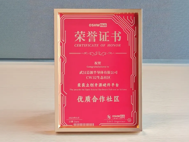 芯源半導(dǎo)體CW32生態(tài)社區(qū)獲立創(chuàng)平臺“優(yōu)質(zhì)合作社區(qū)”殊榮