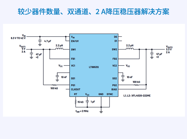 高頻高效、低EMI雙路穩(wěn)壓器LT8653S：工程
