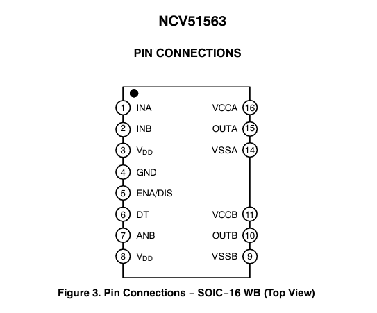 NCV51563引腳圖 NCV51563引腳圖