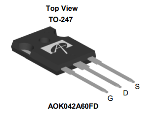 AOK042A60FD引腳圖 AOK042A60FD引腳圖