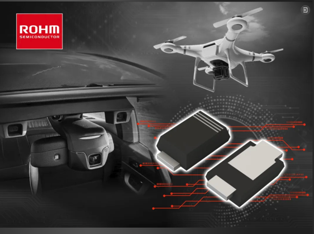 ROHM推低VF/低IR肖特基二極管RBE01VYM6AFH ROHM推低VF/低IR肖特基二極管RBE01VYM6AFH