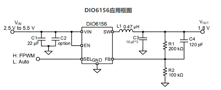 DIO6156應(yīng)用框圖 DIO6156應(yīng)用框圖