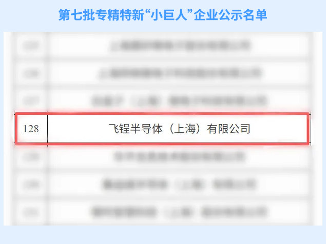 飛锃半導(dǎo)體榮膺國家級(jí)專精特新“小巨人